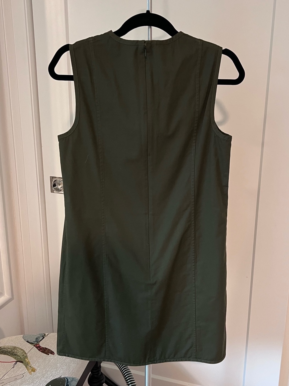 Theory Olive Green Sleeveless Shift Dress